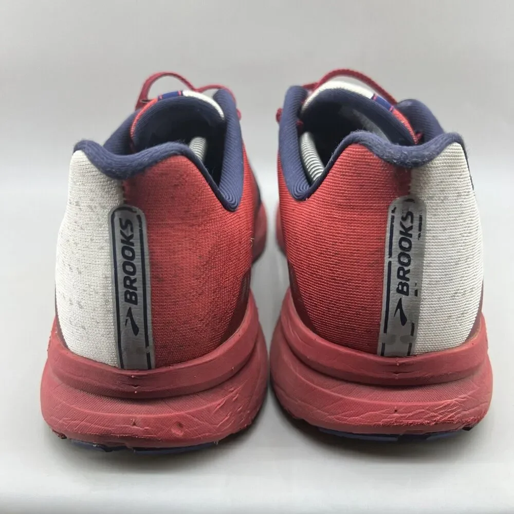 Brooks Men's Launch 8 Texas Star Sneakers Men's 13 D Red White Blue Comfort Shoe - Picture 4 of 9